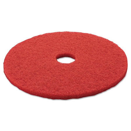 3M Low-Speed Buffer Floor Pads 5100, 20in Diameter, Red, PK5 5100